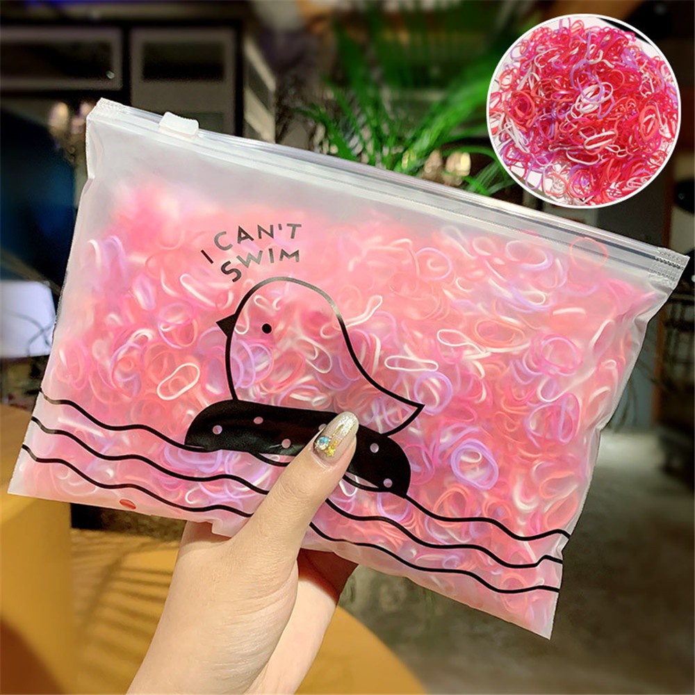 Set 1000 Dây Thun Cột Tóc Co Giãn Sử Dụng Một Lần Thời Trang Cho Nữ