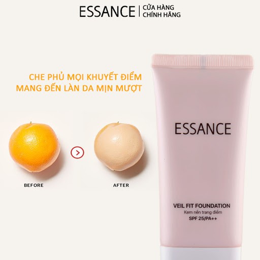 Kem Nền Số 21 Tông Da Sáng Essance Vdivov Veil Fit Foundation 30ml Sand Ivory Chính Hãng Bền Màu - Nhẹ Như Không