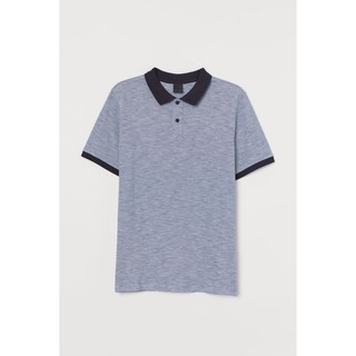 Áo polo nam HM sọc xanh HM H&M sz XS_hàng chính hãng authentic