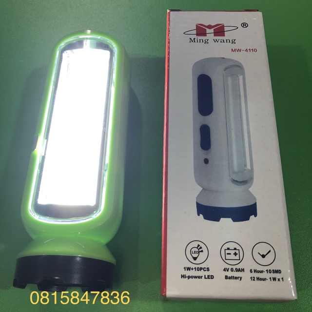 💥 đèn MW - 4110 💥 đèn tích điện siêu sáng : màu xanh cốm