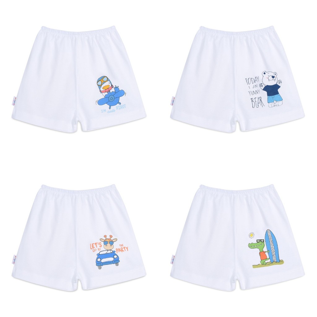 [Hello BB] Size 1-10 bé trai/bé gái 6-29kg QUẦN NGẮN IN HELLO B&amp;B | ShopHellobb - Kiddy and Mommy