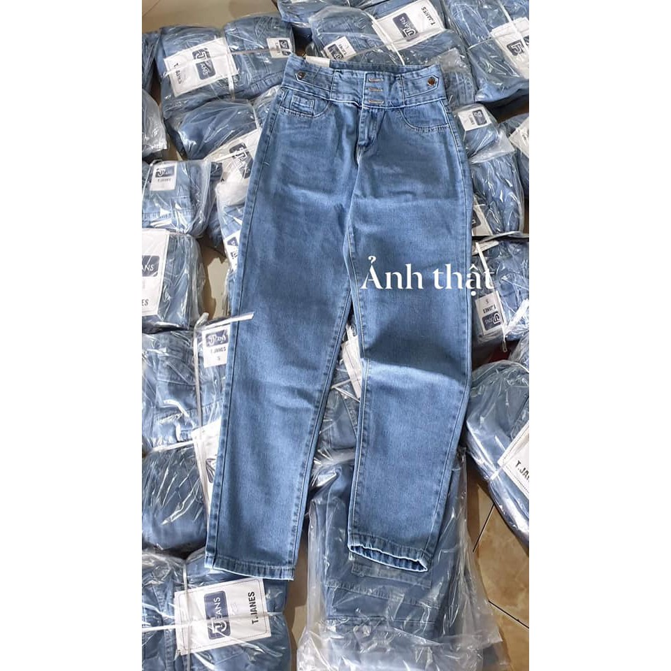 Quần Baggy Jean 3 khuy cạp cao