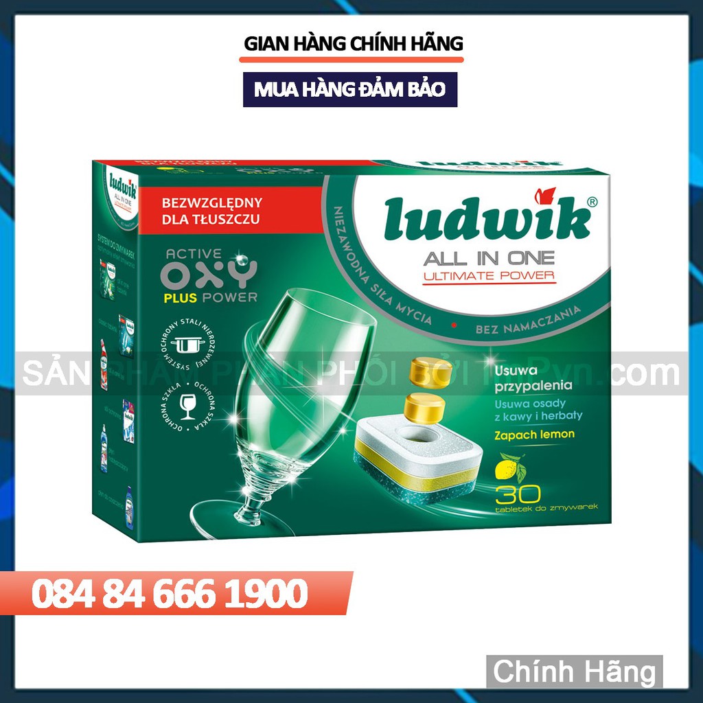 Viên rửa bát Ludwik All in one 120 viên (hoặc 30 viên)