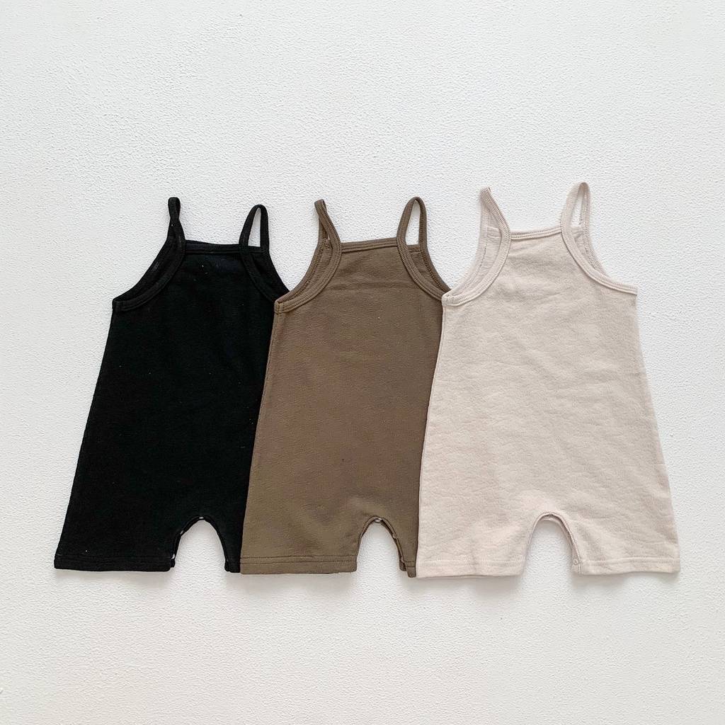 Bộ Áo Liền Quần Cotton Không Tay Cao Cấp Cho Bé Sơ Sinh