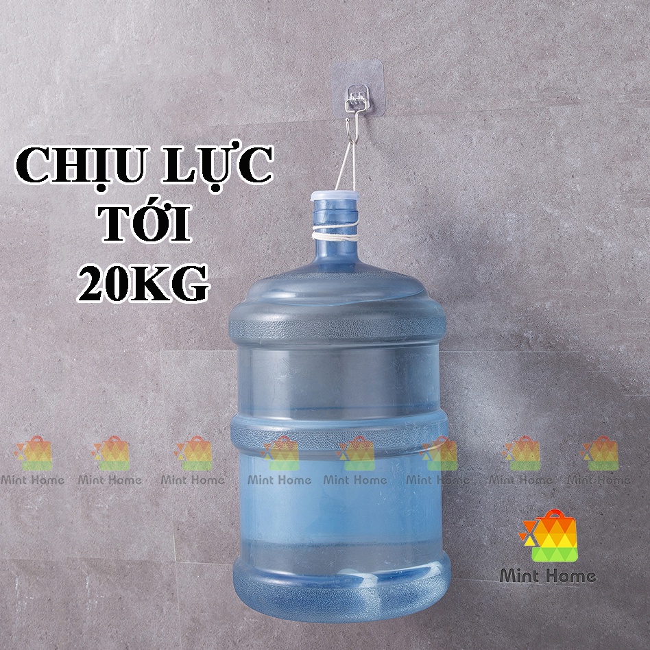 Móc dán tường inox 304 không gỉ siêu dính chịu lực 20 kg loại cực tốt, miếng treo dùng thay thế móc giá kệ bếp, nhà tắm