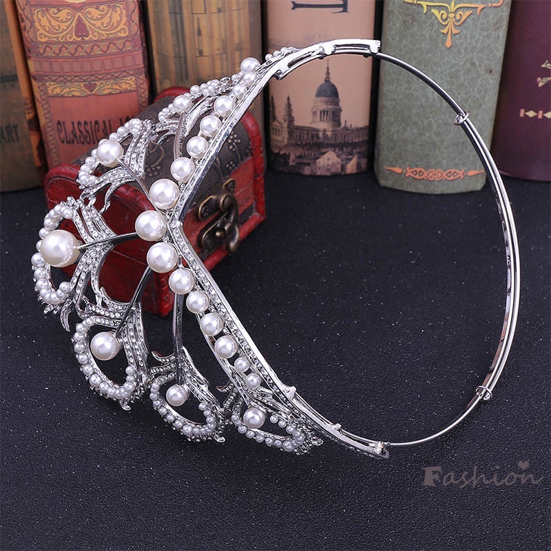 Hàng Mới Về Vương Miện Đính Đá Và Ngọc Trai Giả Kích Thước Lớn Dành Cho Cô Dâu