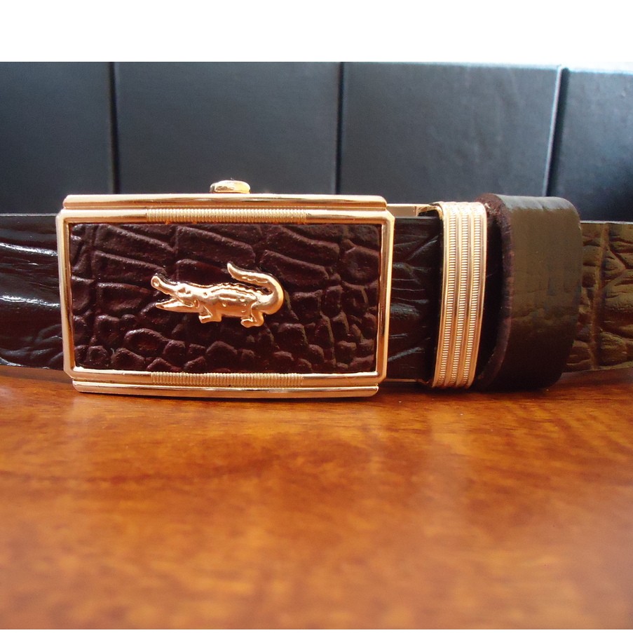 Thắt Lưng Nam 2019 Da Bò 100% Vân Cá Sấu Khóa Hợp Kim Không Rỉ ( Dây Lưng, Dây Nịt ) | BigBuy360 - bigbuy360.vn