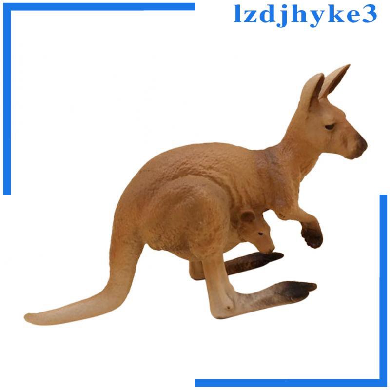 [lzdjhyke3] Đồ Chơi Kangaroo Sống Động Như Thật Không Độc Hại Trang Trí Thủ Công