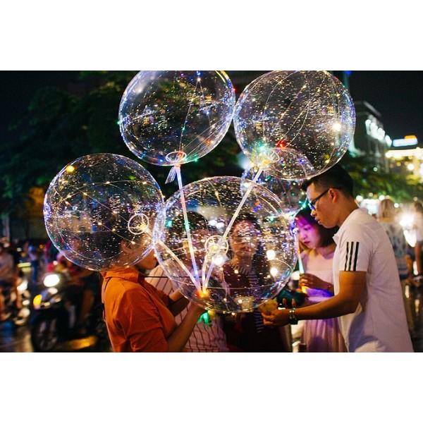 Bóng Galaxy tặng Đèn  Led+ Gậy + Pin (hàng loại 1 siêu dày, siêu an toàn)  [ GIÁ HỦY DIỆT ]