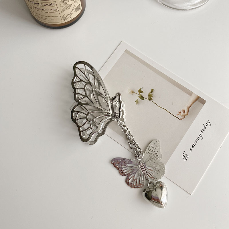 Women's Korean alloy metal butterfly hair clip