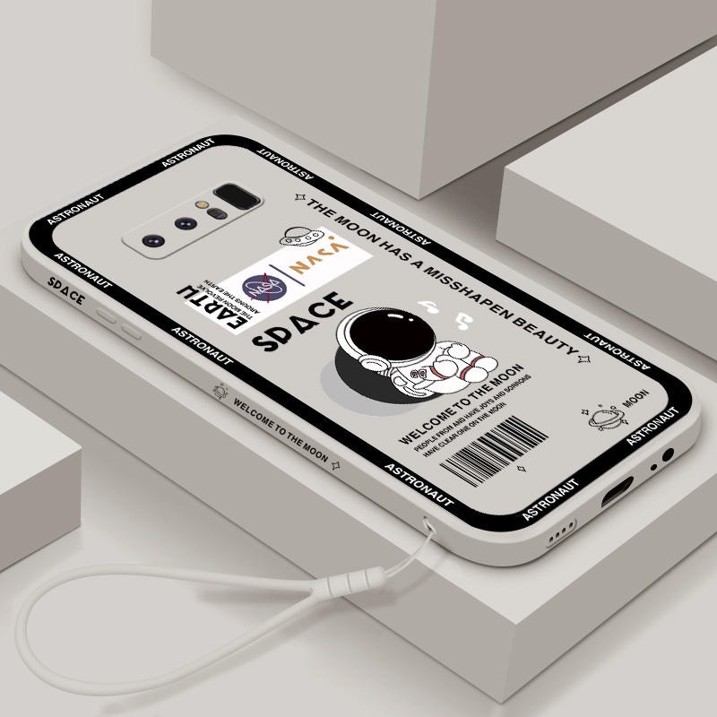 Ốp Điện Thoại Silicon Dẻo Họa Tiết Phi Hành Gia Dễ Thương Chống Rơi / Vân Tay Cho Samsung Note 8 9 10 Plus 10 Lite 20 Ultra