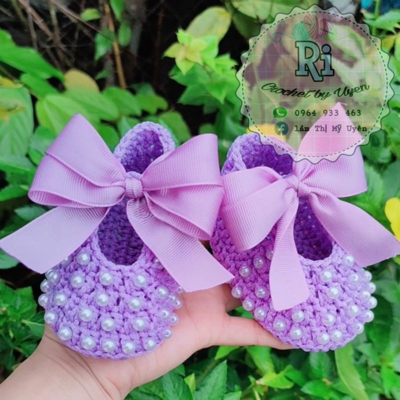 Giày Sandal nơ hạt ngọc/Giày nơ hạt ngọc[BÉ GÁI]