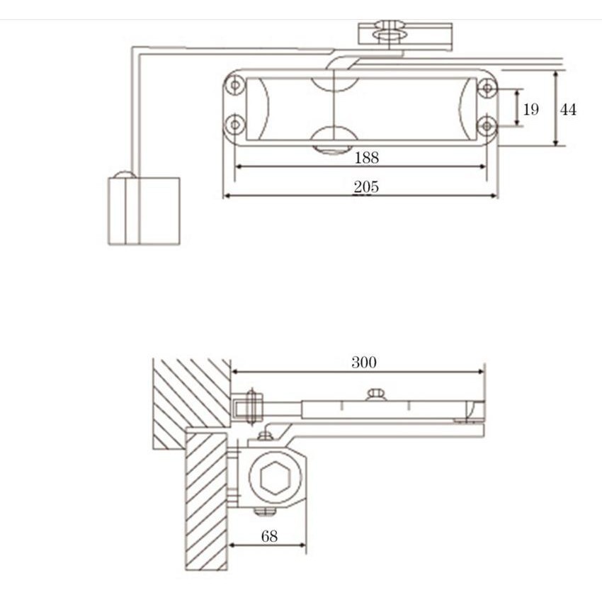 Freeship 50k Tay co thủy lực tay đẩy hơi cửa ra vào ZUDISI -dc2097