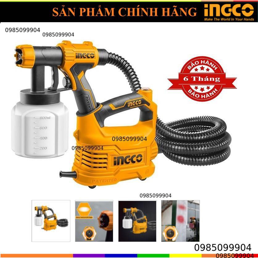 Máy phun sơn 500W dùng điện INGCO SPG5008 Bình Nhựa