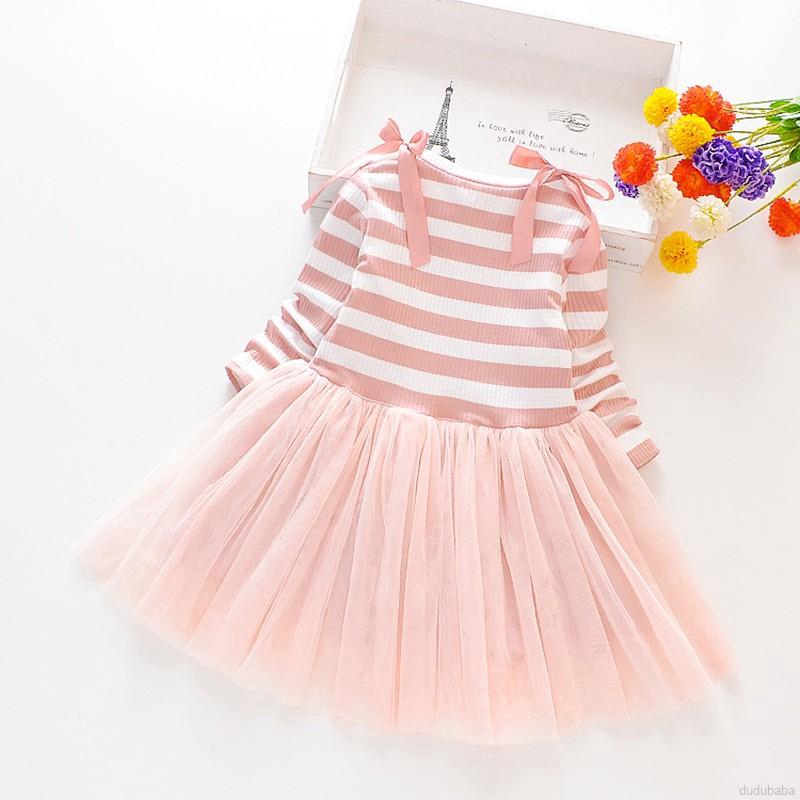 Đầm vải thun dáng xòe cho bé 1-8 tuổi