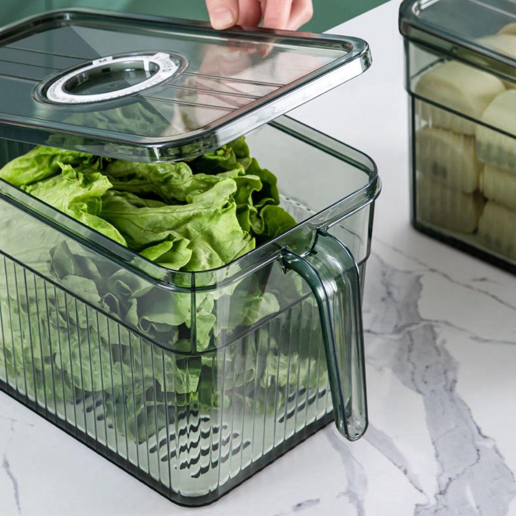 Cabezant fridge drawer kitchen home removable eco-friendly anti-slip with handle storage organizer