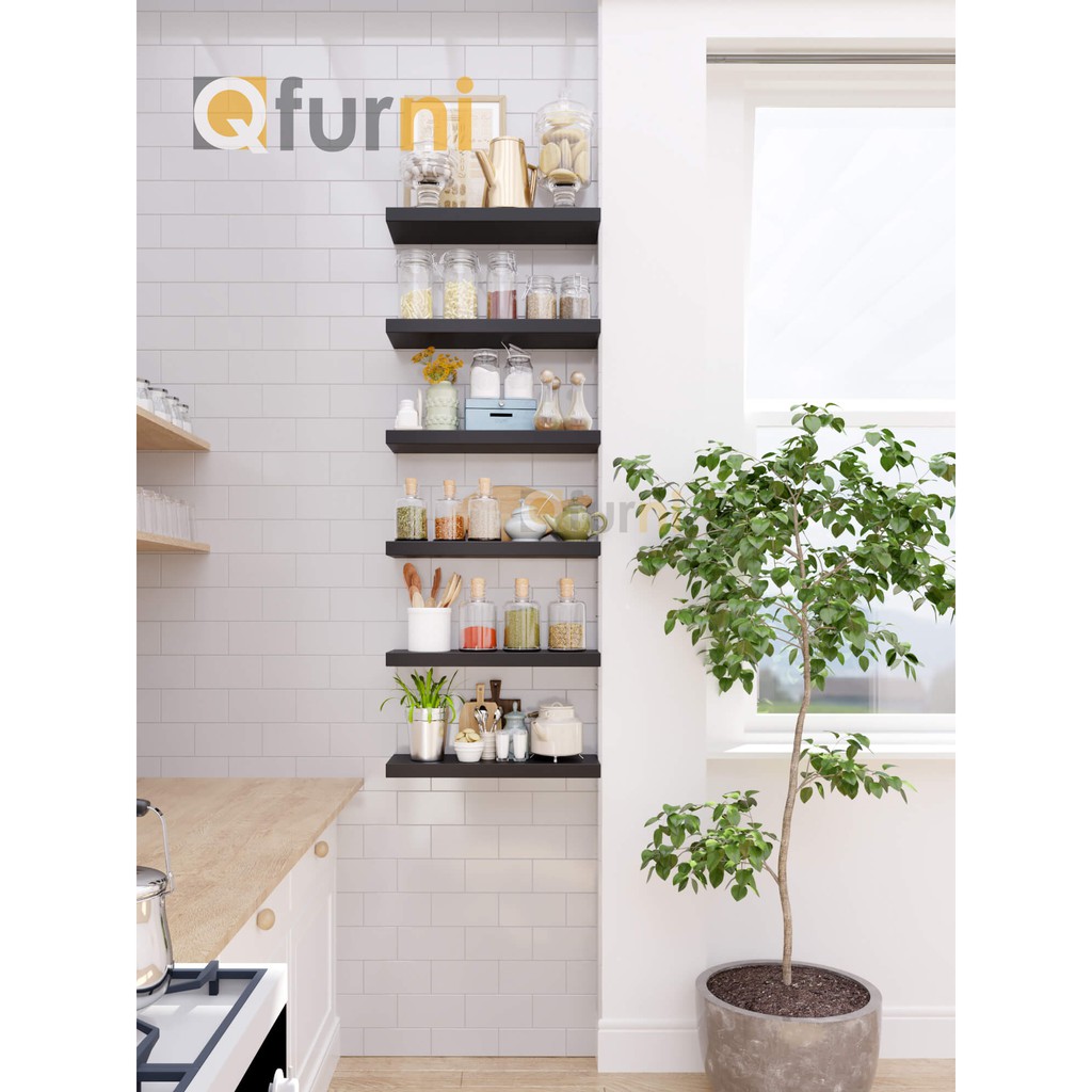 Kệ gỗ trang trí 30cm x 15cm thiết kế treo tường