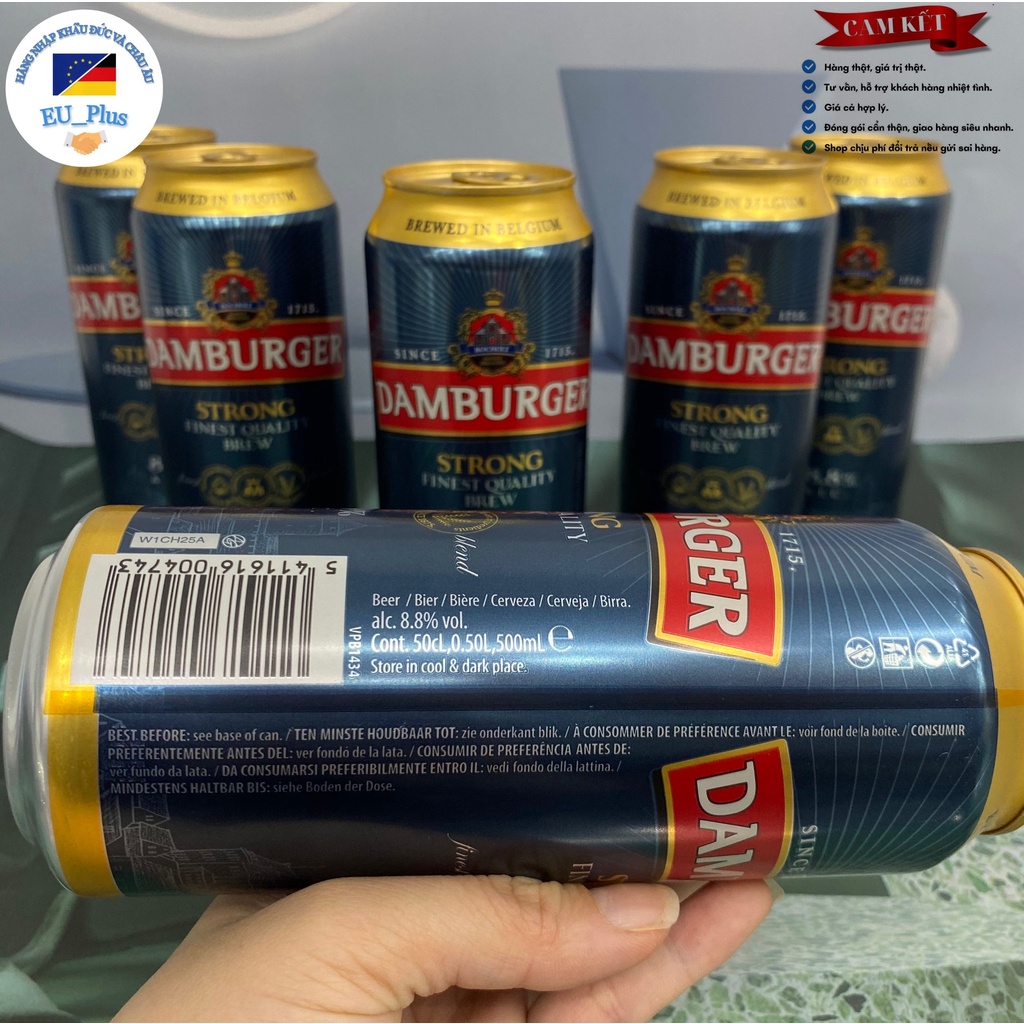 Bia Damburger 8,8% Bỉ – 24 lon 500ml - lon lẻ