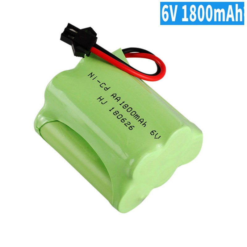 Pin sạc 6v 1800mAh xe mô hình điều khiển pin ghép 2 hàng cổng nối SM