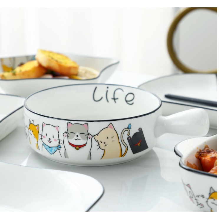 Set 8 đĩa mèo life