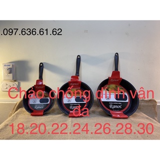 Chảo Chống Dính Vân Đá Ramos ( nông) Sezi (18, 20, 22... 30cm)