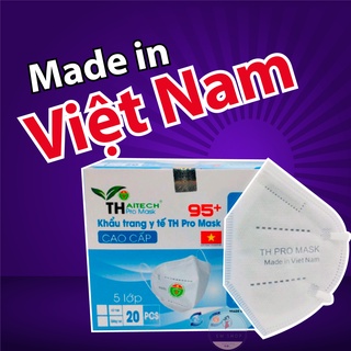 Khẩu trang y tế th pro mask 95+ màu trắng.