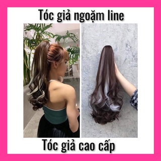 Tóc giả ngoặm xoăn móc line trắng bạc thời trang nữ ❇️freeship ❇️tocgiangoctrinh❇️