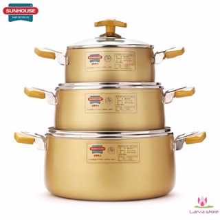 Bộ nồi nhôm 3 chiếc Sunhouse 883 size 18/22/26cm