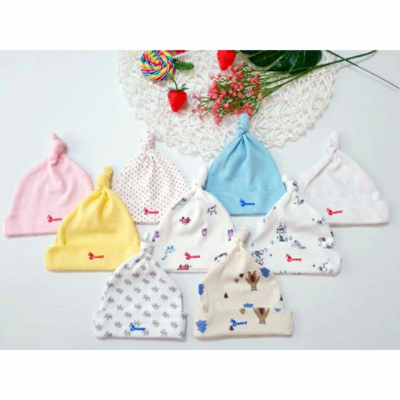 Set 5 mũ xì trum sơ sinh Bunny chất đẹp