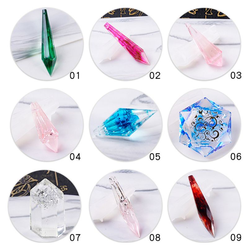 1 Bộ Khuôn Silicone Đổ Epoxy Resin Làm Trang Sức Vòng Cổ DIY