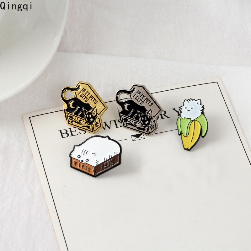 Ghim cài áo Miss Zoe hình mèo nhiều kiểu dáng tùy chọn cá tính