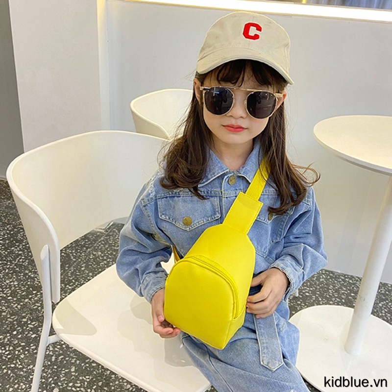 Bags Kids Waist Fanny Packs Solid Color Adjustable Strap Toddler Chest Bag Chilren Stylish Coins Bag for Boys Girls