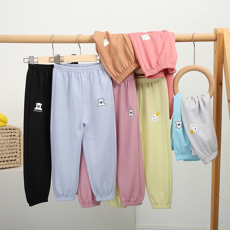 Quần Cotton Lanh Dài Ống Rộng 100-160cm Cho Bé