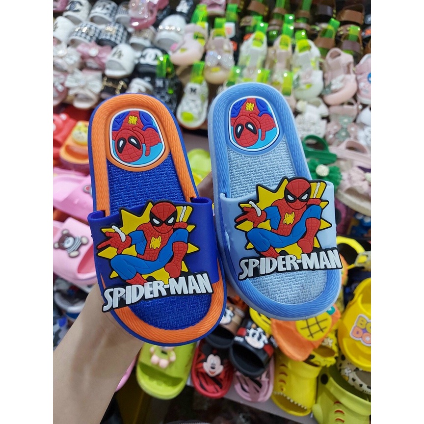 Dép Cho Bé Trai💞 Dép Lê Siêu Nhân Nhện Cao Cấp Bé Trai - Phù Hợp Trẻ 4-6 Tuổi