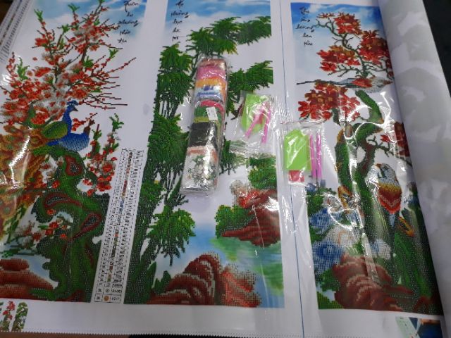 (Kho SỈ)TRANH ĐÍNH ĐÁ,THÊU TỨ QUÝ TÙNG CÚC TRÚC MAI VS107.DF526.y8198.223231.223234.223229 LG1429  LV445(132X90) | BigBuy360 - bigbuy360.vn