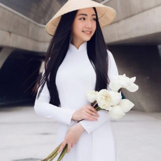 Áo Dài  Học Sinh Tơ Gấm.Lụa Trơn Kèm Quần(S-2xl)