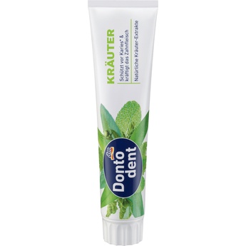 Kem đánh răng DONTODENT thảo mộc thiên nhiên 125ml chứa thành phần thảo mộc châu Âu - hàng nhập khẩu Đức