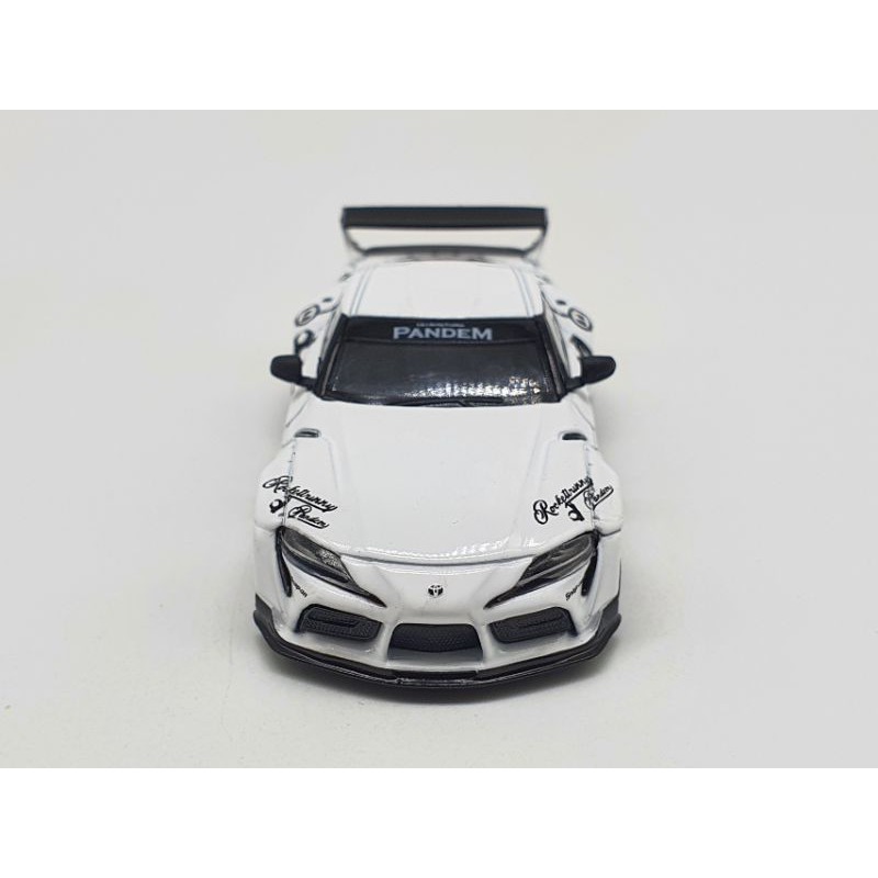 Xe Mô Hình Pandem Toyota GR Supra V1.0 White LHD 1:64 Mini GT (Trắng)