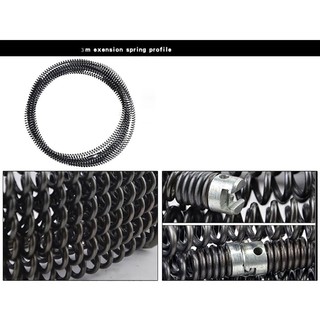 Bộ sản phẩm dây thông cống phi 16 ( bao gồm dây lò xo phi 16 + 6 đầu thông + 1 đầu kết nối + 1 tay quay )