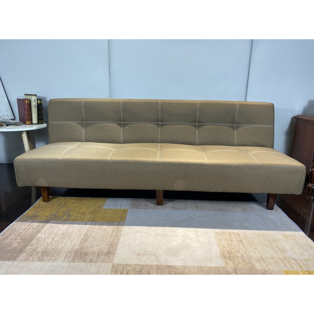 SOFA BED MÀU NÂU SỮA. DÀI 170cm, RỘNG 86 CM