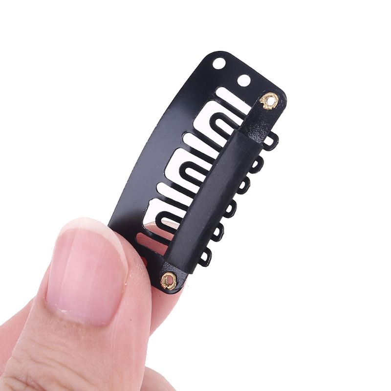 Set 10 Kẹp Tóc Giả 32mm Hình Chữ U Bằng Kim Loại Chuyên Dụng Cho Nối Tóc