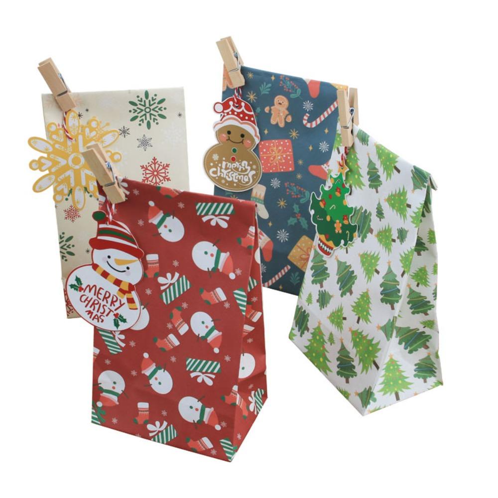 Set 24 Túi Đựng Bánh Kẹo Dùng Trang Trí Giáng Sinh
