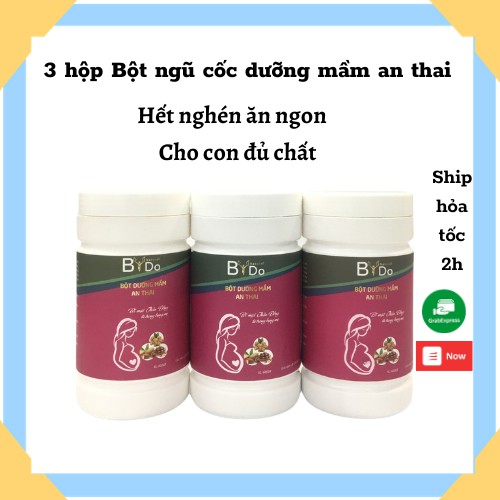 3 hộp Bột ngũ cốc bà bầu Bido 💕𝐓𝐀̣̆𝐍𝐆 𝐕𝐎̀𝐍𝐆 𝐃𝐀̂𝐔💕 dưỡng mầm an thai, hết nghén ăn ngon, cho con đủ chất