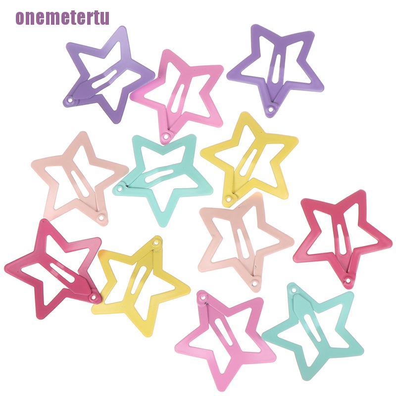 Set 6 Kẹp Tóc Kim Loại Hình Ngôi Sao Dễ Thương Cho Bé Gái