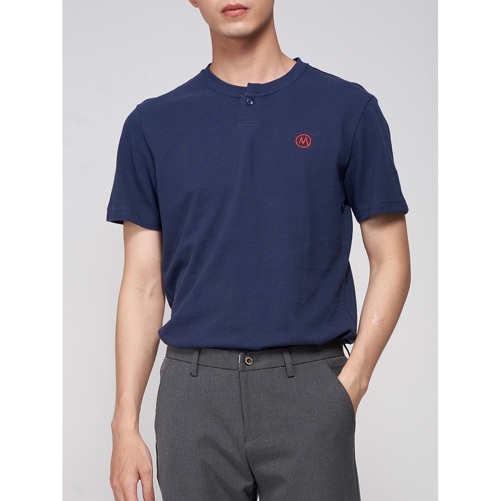 Áo Thun Nam Cổ Henley Phối Dây Dệt Cao Cấp 4MEN AT026