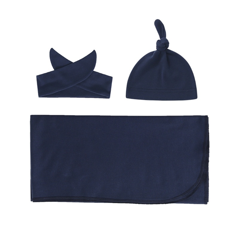 Set 3 Túi Ngủ Cotton Mềm Mại Màu Trơn Quấn Bé Sơ Sinh