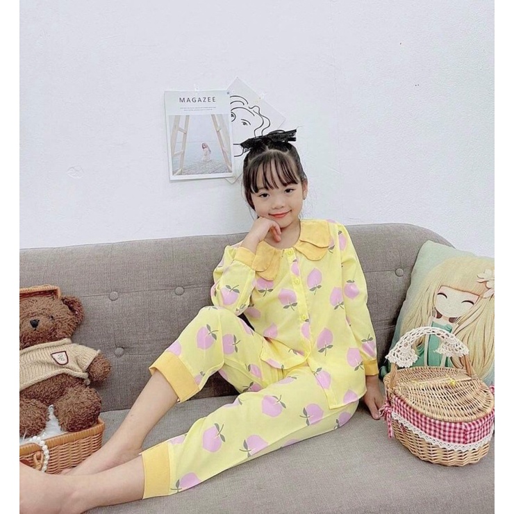 sale bộ lụa dài bé gái