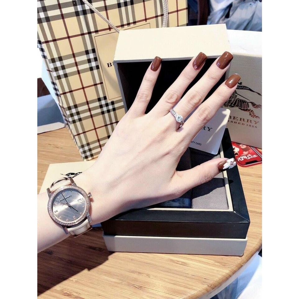 Đồng hồ nữ BBR đính hạt giả đá dây da mềm mịn