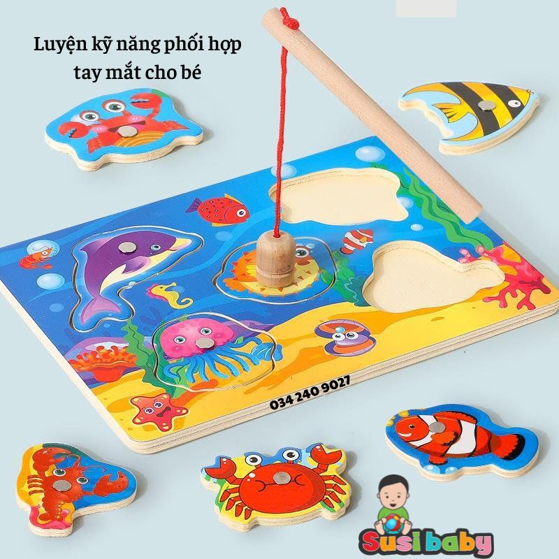 [KÈM QUÀ TẶNG] Đồ chơi câu cá rèn luyện sự khéo léo - Đồ chơi cho bé