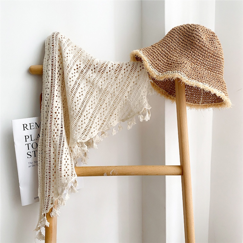 Khăn Choàng Vai Hình Tam Giác Đan Móc Thời Trang